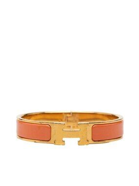 Hermes Click PM Bracelet Gold Orange Plated